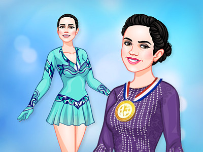 Οι νεαροί αθλητές του καλλιτεχνικού πατινάζ Ellie και Jenny