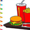 coloring book hamburger